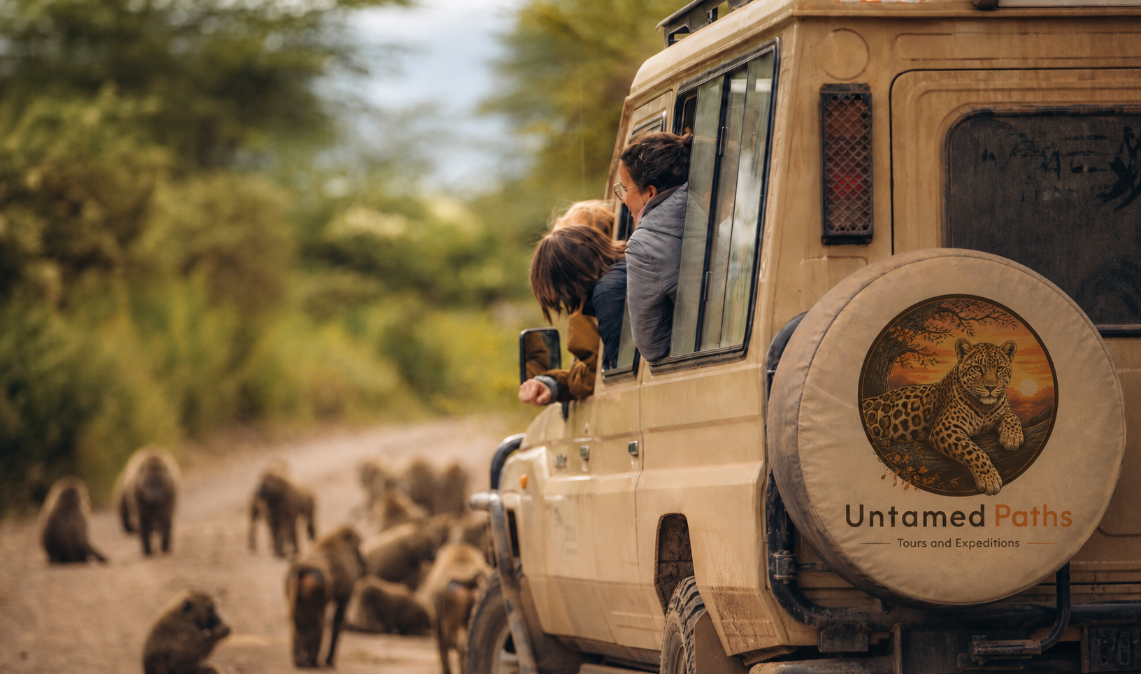 Untamed Paths safari vehicle on a wildlife route